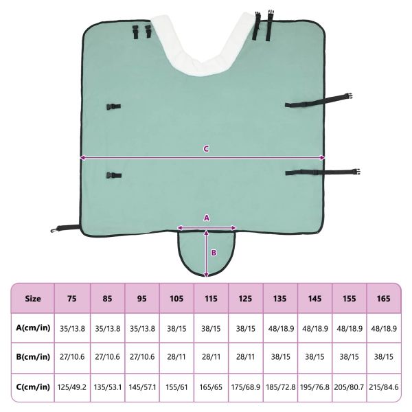 Конско одеяло Пълно тъмно зелено 75 cm Полар флийс