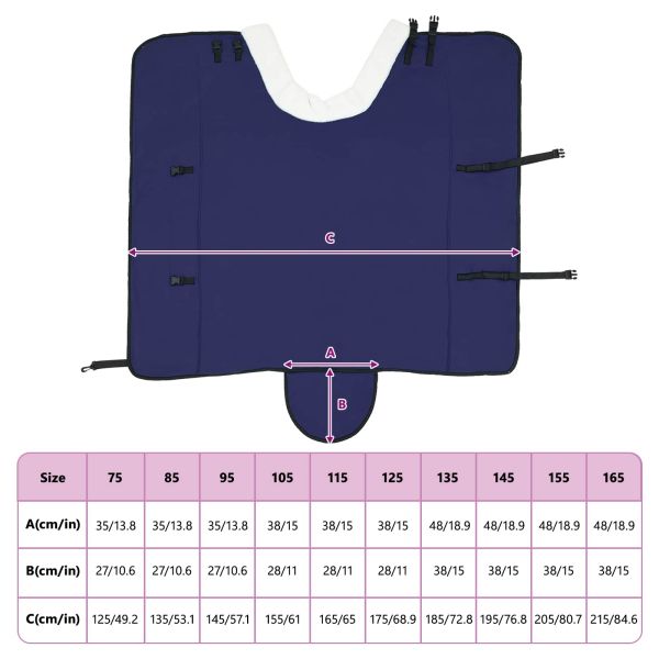 Конско одеяло Морски син 135 cm Полар флийс