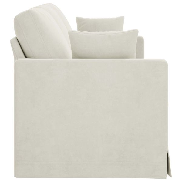 Диван Крем Общи размери: 198 x 78 x 80 см (Ш x Дълб x В) Кадифе