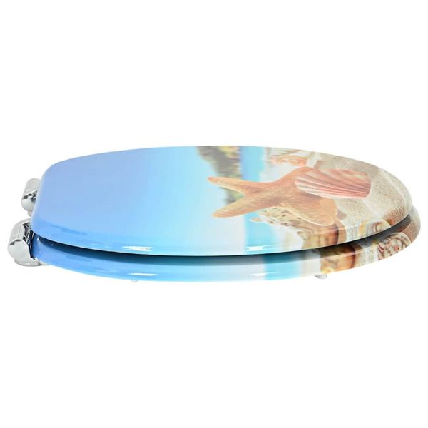 Мека затваряща се тоалетна седалка Морска миданка 44 x 38 см