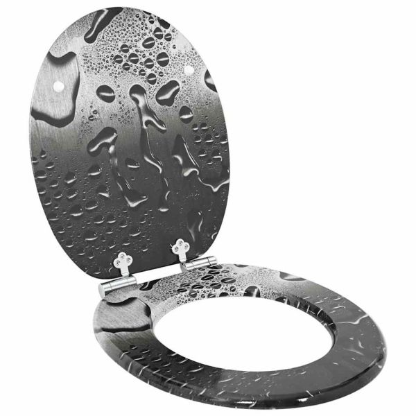 Мека затваряща се тоалетна седалка Сив 44 x 38 см ПДЧ