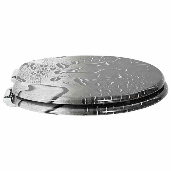 Мека затваряща се тоалетна седалка Сив 44 x 38 см ПДЧ