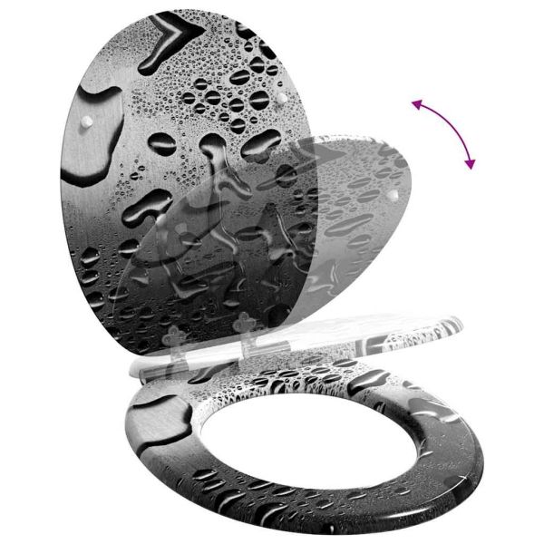 Мека затваряща се тоалетна седалка Сив 44 x 38 см ПДЧ