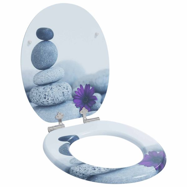 Мека затваряща се тоалетна седалка Сив 44 x 38 см ПДЧ