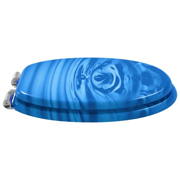 Мека затваряща се тоалетна седалка Син капсула 44 x 38 см ПДЧ