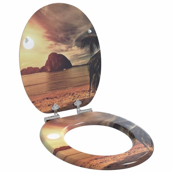 Мека затваряща се тоалетна седалка Оранжево 44 x 38 см ПДЧ