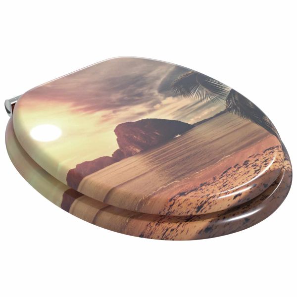 Мека затваряща се тоалетна седалка Оранжево 44 x 38 см ПДЧ