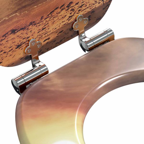 Мека затваряща се тоалетна седалка Оранжево 44 x 38 см ПДЧ