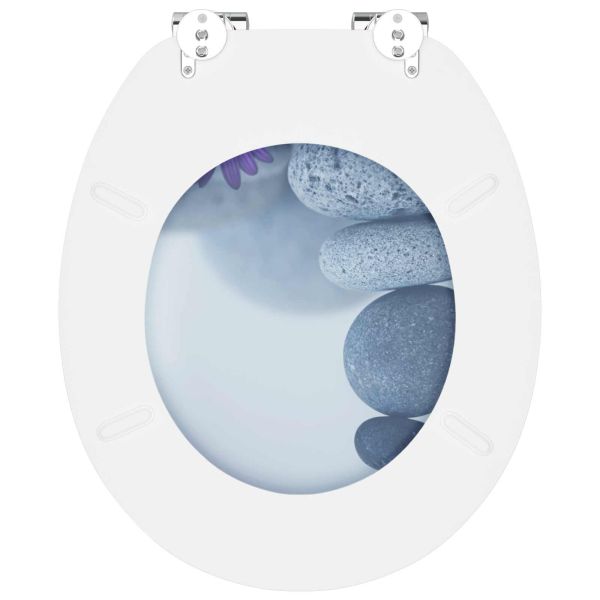 Мека затваряща се тоалетна седалка Сив 44 x 38 см ПДЧ