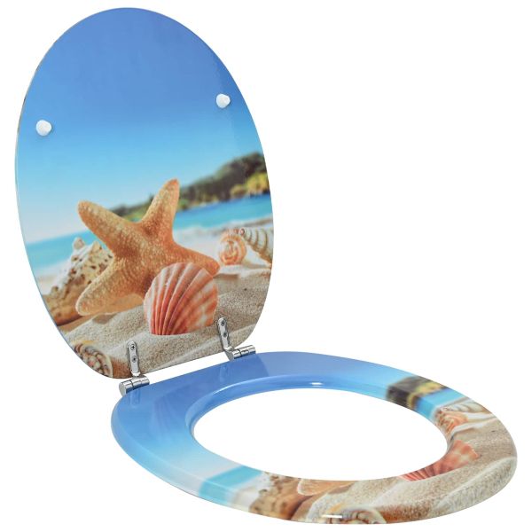 Мека затваряща се тоалетна седалка Светло синьо 44 x 38 см ПДЧ