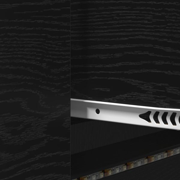 ТВ шкаф с LED Черния дъб 140 x 34 x 40 см Инженерно дърво