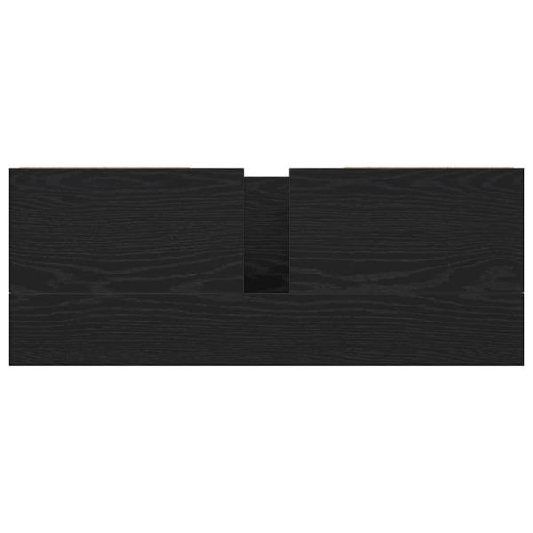 Шкаф за мивка с чекмеджета Черен дъб 90x34,5x60 cm