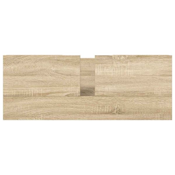 Шкаф за мивка с чекмеджета Дъб Сонома 90x34,5x60 cm