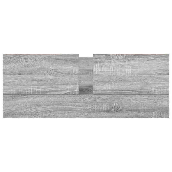 Шкаф за умивалник с чекмеджета сив сонома 90x34,5x60 cm