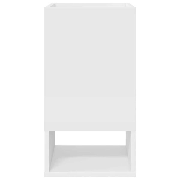 Крайна масичка Бяло 30 x 30 x 56 см Инженерно дърво