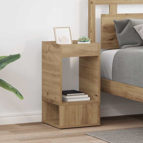 Крайна масичка 2 pcs Дъб 30 x 30 x 56 см Инженерно дърво