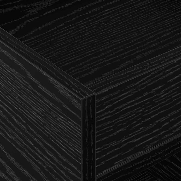 Крайна масичка 2 pcs Черния дъб 40 x 40 x 56 см Инженерно дърво