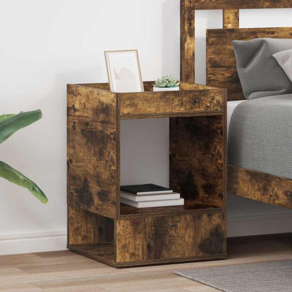 Крайна масичка 2 pcs Димян дъб 40 x 40 x 56 см Инженерно дърво