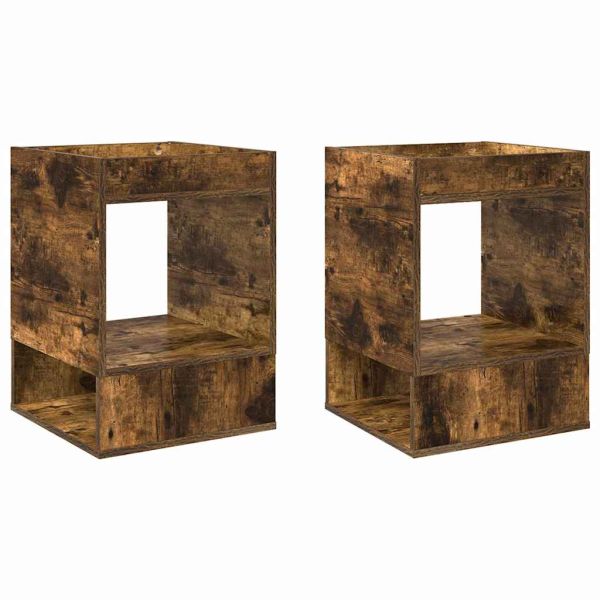 Крайна масичка 2 pcs Димян дъб 40 x 40 x 56 см Инженерно дърво