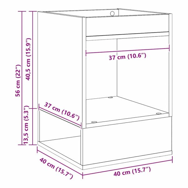 Крайна масичка 2 pcs Старо дърво 40 x 40 x 56 см