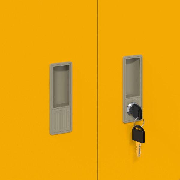 Шкаф за съхранение Горчично жълто 90 x 40 x 40 см Стомана