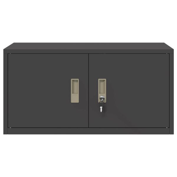 Шкаф за съхранение Черен 80 x 40 x 40 cm Стомана