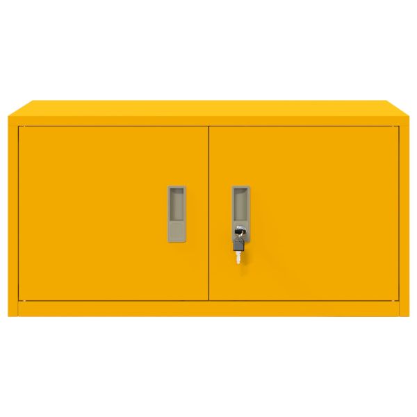 Шкаф за съхранение Горчично жълто 80 x 40 x 40 cm Стомана