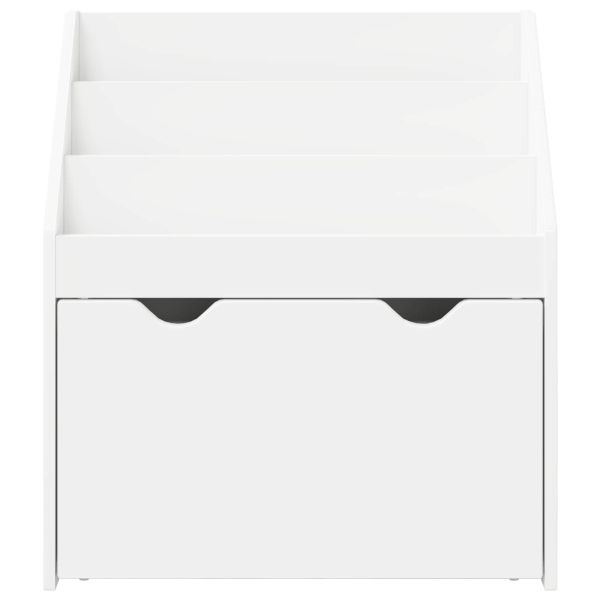 Детска рафт за книги Бяло 60 x 29,5 x 69 см Инженерно дърво