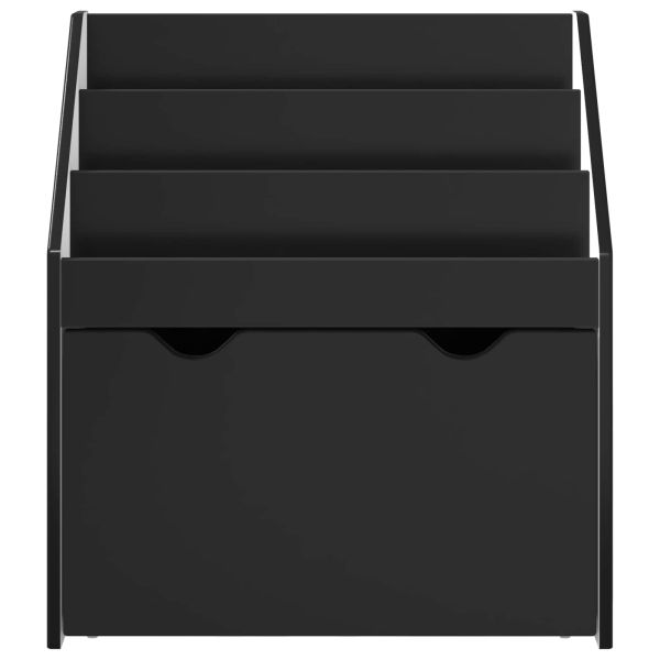 Детска рафт за книги Черно 60 x 29,5 x 69 см Инженерно дърво