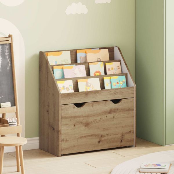 Детска рафт за книги Дъб 60 x 29,5 x 69 см Инженерно дърво