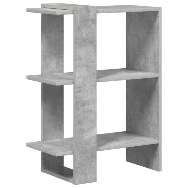 Рафт за книги Циментено сиво 52 x 25 x 71,5 см Инженерно дърво