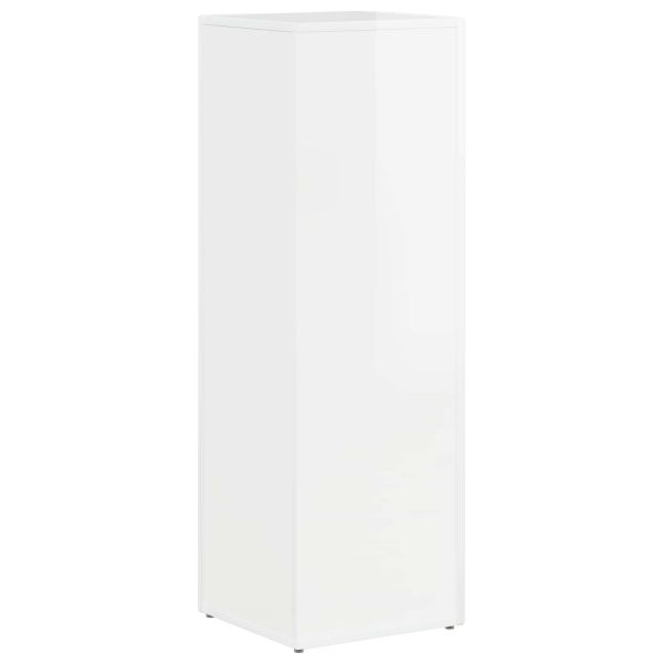 Странична рафт Лъскаво бяло 33 x 32 x 100,5 см Инженерно дърво