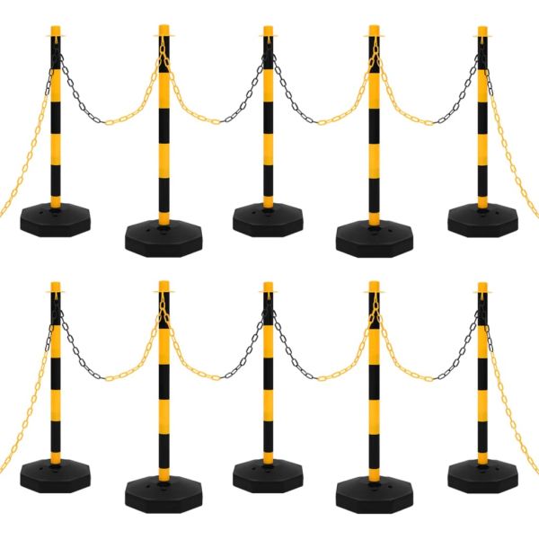 Комплект сигнални колчета с 10 м пластмасова верига