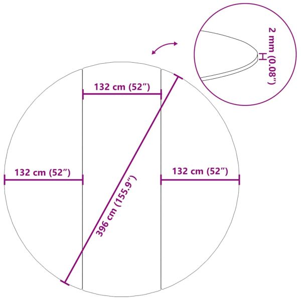 Подложка за басейни светлосива Ø396 см полиестерен геотекстил