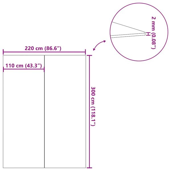 Подложка за басейни светлосива 300x220см полиестерен геотекстил