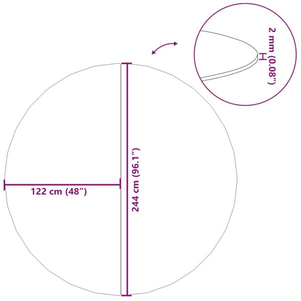 Подложка за басейни светлосива Ø244 см полиестерен геотекстил