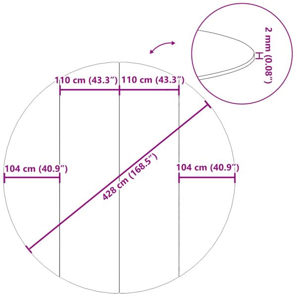 Подложка за басейни светлосива Ø428 см полиестерен геотекстил