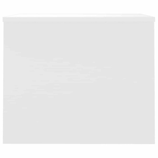 Кафе маса, бял гланц, 80x50,5x41,5 см, инженерно дърво