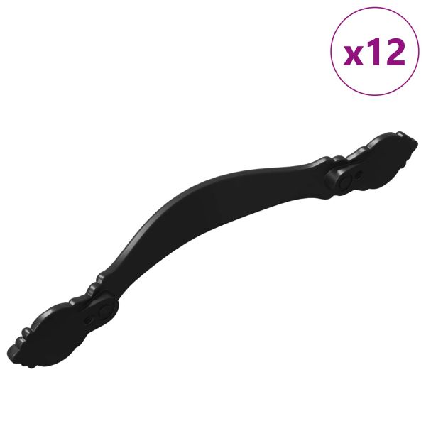 Дръжка 12 pcs Черно 143 x 19,2 x 20 мм Цинкова сплав