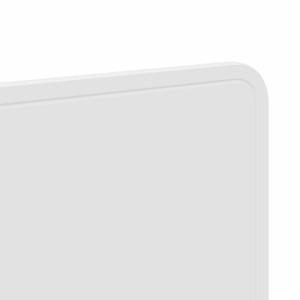 Облегалка за глава с таблото Гланц бяло 135 cm Инженерно дърво