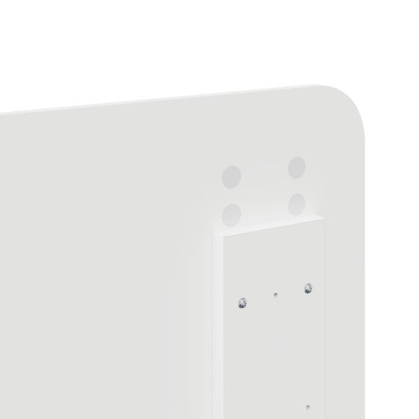 Облегалка за глава с таблото Гланц бяло 135 cm Инженерно дърво