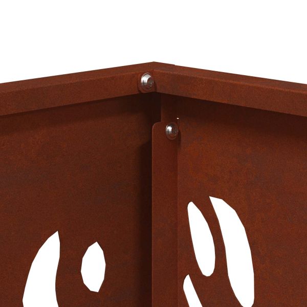 Огнище Кафяво 40 x 40 x 40 cm Стомана