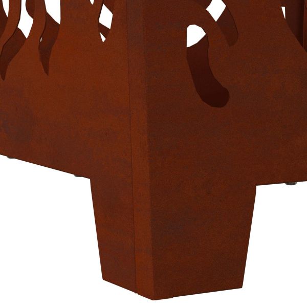 Огнище Кафяво 40 x 40 x 40 cm Стомана