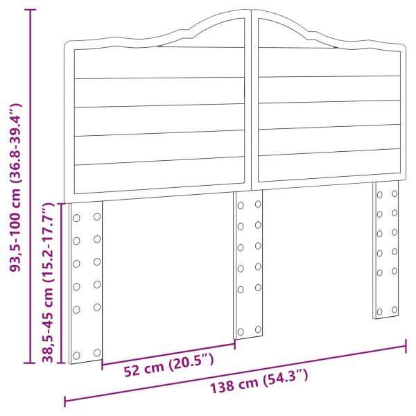 Облегалка за глава с таблото Черния дъб 135 cm Инженерно дърво