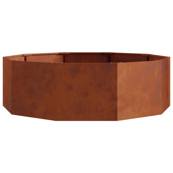 Кашпа Ръждясало 120 x 120 x 35 см Патинираща стомана