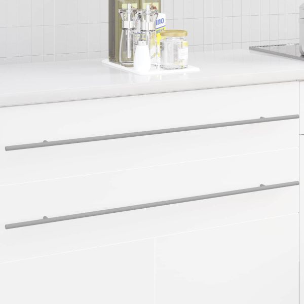 Дръжка за шкаф 12 pcs Сребрист 900 мм Неръждаема стомана