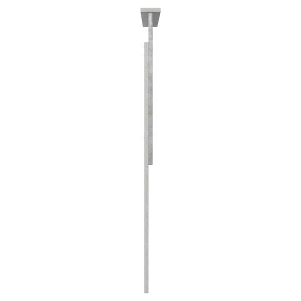 Облегалка за глава Циментено сиво 100 cm Инженерно дърво