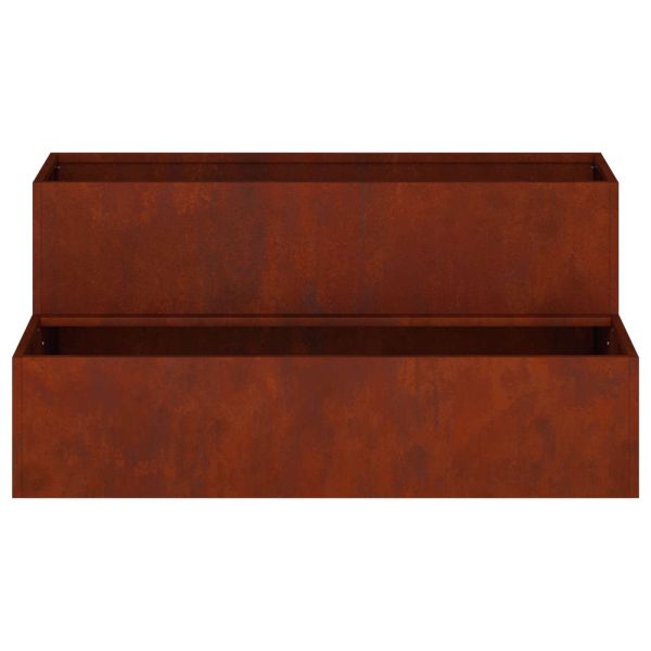 Градинска саксия Ръждясало 100 x 60 x 45 см Патинираща стомана