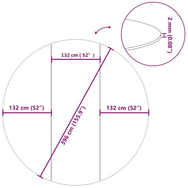 Подложка за басейни светлосива Ø396 см полиестерен геотекстил