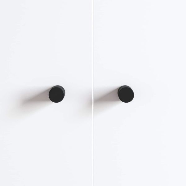 Шкафска дръжка 2 pcs Черно 18 x 23 мм Желязо